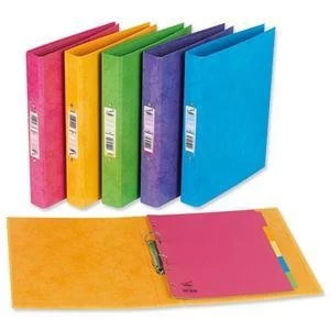 Original Concord A4 Contrast 2 O Ring Capacity 25mm Laminated Ring Binder Assorted Colours Pack of 10