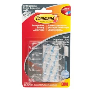 3M Command Small Cord Organiser Clips - 8 Pack