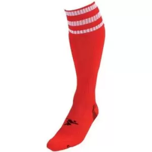 Precision Childrens/Kids Pro Football Socks (12 UK Child-2 UK) (Red/White)