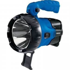 Draper 10w CREE LED Rechargeable Spotlight Torch Blue