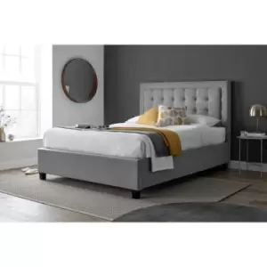 Brandon Grey Fabric Ottoman Bed Double