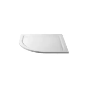 900x760mm Left Hand Offset Quadrant Stone Resin Shower Tray- Pearl