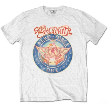 Aerosmith - Aero Force Unisex Large T-Shirt - White