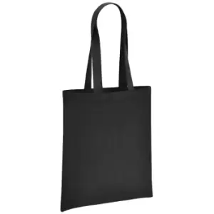 Brand Lab Organic Cotton Long Handle Shopper Bag (One Size) (Black)