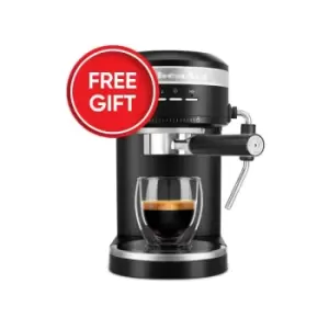KitchenAid Artisan Semi-Auto Espresso Machine Cast Iron Black With FREE Gift