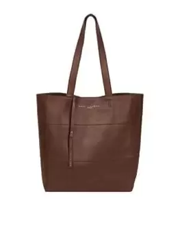 Pure Luxuries London Ashurst Large Magnetic Open Top Leather Tote Bag - Ombre Chestnut, Brown, Women