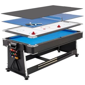Mightymast Revolver 7ft 3-in-1 Pool Table - Table-Tennis and Air Hockey Table