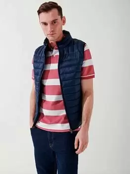 Crew Clothing Lightweight Lowther Gilet - Navy Blue, Navy Blue, Size L, Men