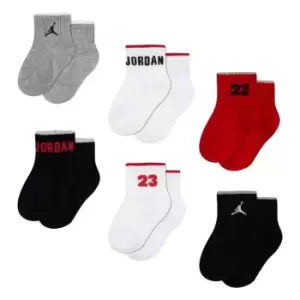 Air Jordan 6 Pack Mixed Ankle Socks Baby Boys - Red