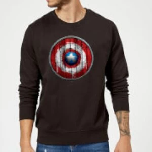 Marvel Captain America Wooden Shield Sweatshirt - Black - M