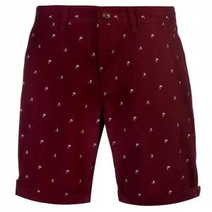 SoulCal All Over Print Chino Shorts Mens - Burgundy