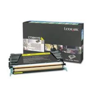 Lexmark C736H1YG Yellow Laser Toner Ink Cartridge