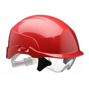 Centurion Spectrum Safety Helmet Blue with Eye Protection Red Ref