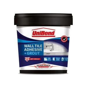 UniBond UltraForce Ready mixed Grey Tile Adhesive & grout 1.38kg