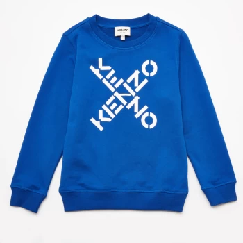 KENZO Boys' Logo Sweatshirt - Blue - 6 Years