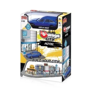 1:43 Street Fire Bburago City Hotel Diecast Model (Includes 1 Car)