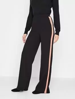 Long Tall Sally Beige Side Stripe Trouser, Black, Size 8, Women