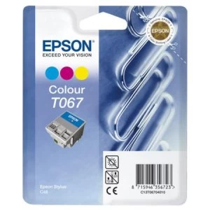 Epson Paperclip T067 Tri Colour Ink Cartridge