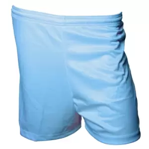 Precision Childrens/Kids Micro-Stripe Football Shorts (M-L) (Sky Blue)