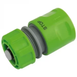 Draper Hose Connector with Water Stop Feature, 1/2"