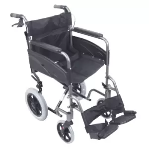 Aidapt Compact Transport Aluminium Wheelchair - Hammered Effect