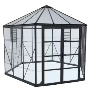 Palram - Canopia Oasis Hexagonal Greenhouse 12ft - Grey