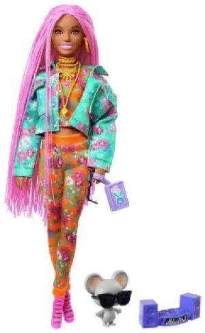 Barbie Extra Doll in Floral Print Jacket