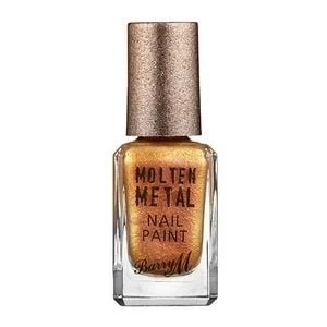 Barry M Molten Metal Glitter Nail Polish - Gold Rush Pink