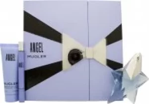 Thierry Mugler Angel Gift Set 25ml Eau de Parfum, 50ml Body Lotion, 7ml Eau de Parfum Purse Spray for Her