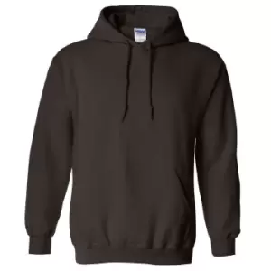 Gildan Heavy Blend Adult Unisex Hooded Sweatshirt / Hoodie (S) (Dark Chocolate)