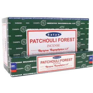 Box of 12 Packs of Patchouli Forest Incense Sticks by Satya