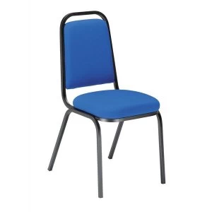 Trexus Banqueting Chair Upholstered Stackable Seat Blue with Black Frame