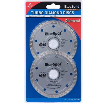 Bluespot - 19550 2 Piece Turbo 115mm (4.5') Diamond Discs