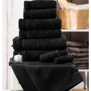 Belledorm Hotel Madison 100% Turkish Cotton Face Cloth, Black