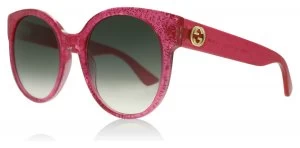 Gucci 0035S Sunglasses Fuschia Glitter 005 54mm