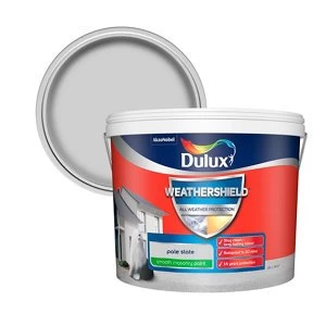 Dulux Weathershield All Weather Protection Pale Slate Smooth Masonry Paint 10L