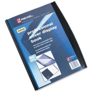 Rexel Optima Display Book with 20 Pockets Black