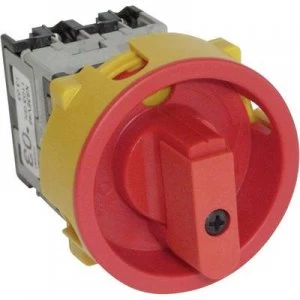 Isolator switch lockable 20 A 400 V 1 x 90 Red