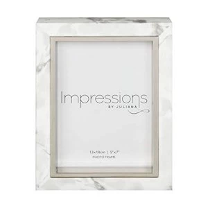 5" x 7" - Impressions White Marble Look Frame