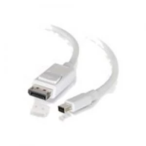 C2G 2m Mini DisplayPort to DisplayPort Adapter Cable M/M - White