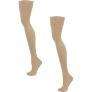 Wolford 8 denier 2 per pack tights - Sand