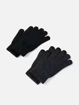 Accessorize 2 Pack Superstretch Touch Glove Blk Grey