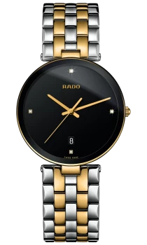 Rado Florence Diamonds Mens watch - Water-resistant 3 bar (30 m), Stainless steel / PVD, black