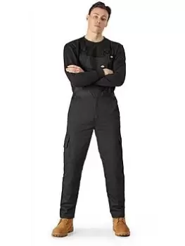 Dickies Everyday Workwear Bib & Brace Overall - Black, Size 30, Men