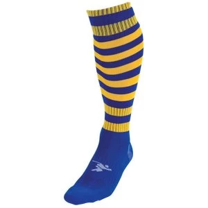 Precision Hooped Pro Football Socks Royal/Gold - UK Size J12-2
