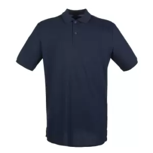 Henbury Mens Modern Fit Cotton Pique Polo Shirt (XS) (Navy)
