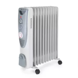 PureMate 2500W Oil Filled Radiator With 11 Fins - Grey