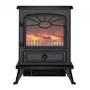 Focal Point ES2000 Electric Stove with Log Flame Effect - Black