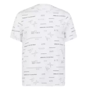 Armani Exchange AOP T-Shirt - White