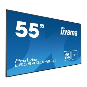 iiyama LE5540UHS-B1 signage display 138.7cm (54.6") LED 4K Ultra HD Black Android